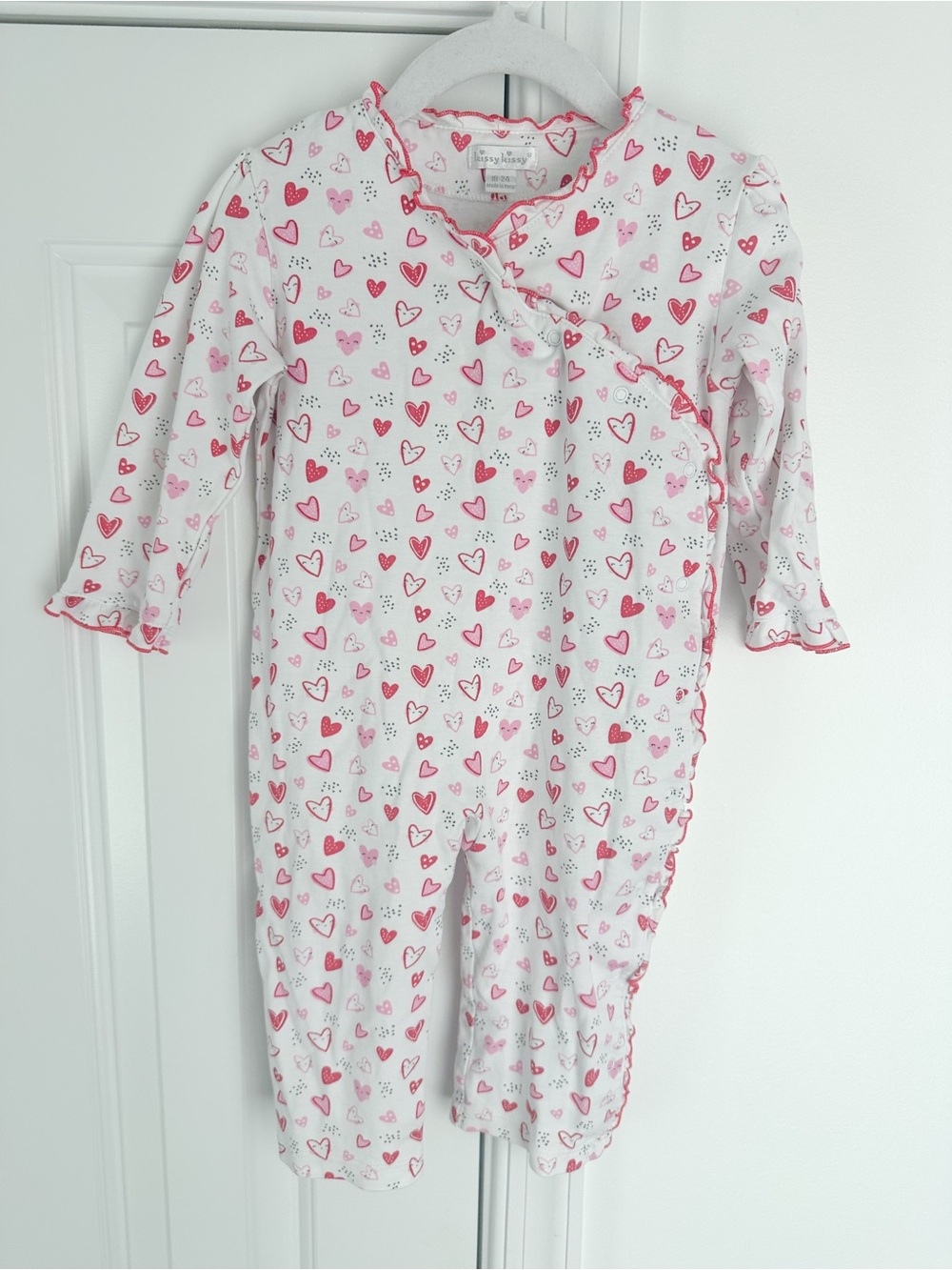 Kissy Kissy heart jumpsuit 18-24m EUC